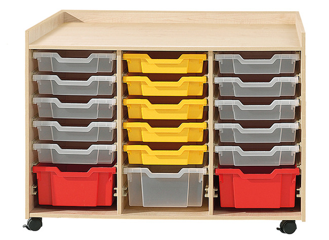 Speelmeubel - Speeltafel Op Wieltjes Met Opbergruimte - Kruiphoogte 77 X 104 X 71,6 Cm - Esdoorn - Per Stuk