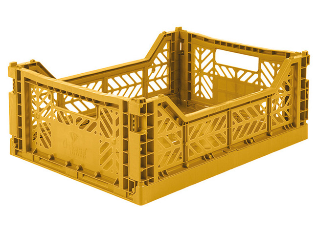 Opbergen - Folding Crates Midi - Per Stuk - Mosterd - Per Stuk