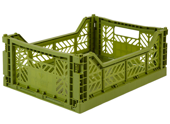 Opbergen - Folding Crates Midi - Per Stuk - Olive - Per Stuk