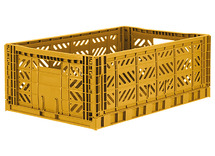 Opbergen - folding crates maxi - per stuk - mosterd - per stuk