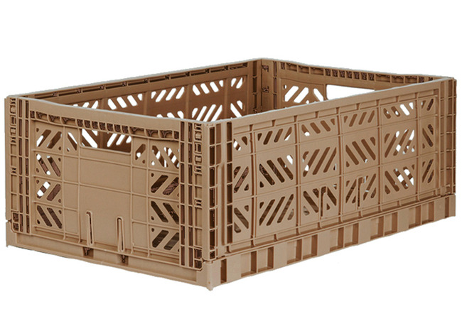 Opbergen - Folding Crates Maxi - Per Stuk - Warm Taupe - Per Stuk