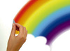 Muurdecoratie - Muurstickers - regenboogsticker - per set