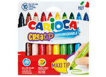 Stiften - Carioca - creatip - maxi tip - set van 10