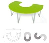 Tafel - Instructietafel - Hoefijzer - Metalen Poten