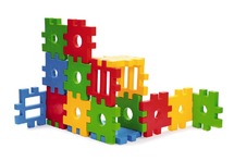 Blokken - Mini Cube Construction - set van 18