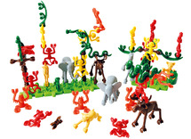 Bouwset - vormen - Linkazoo - jungledieren - set van 83 assorti