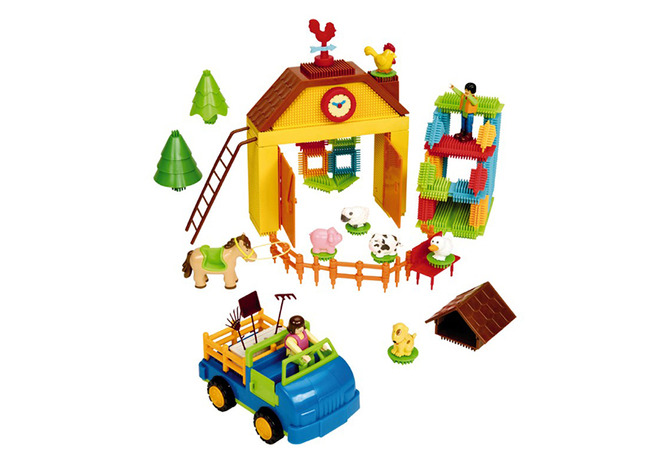 Bouwset - Blokken - Pinblokken - Boerderij - Set Van 67