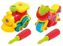 Voertuigen - schroeven - motoriek - set van 4 assorti