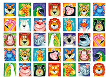 Beloningsstickers - fantasie - dieren - wilde dieren