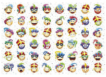 Beloningsstickers - fantasie - sinterklaas smiley's