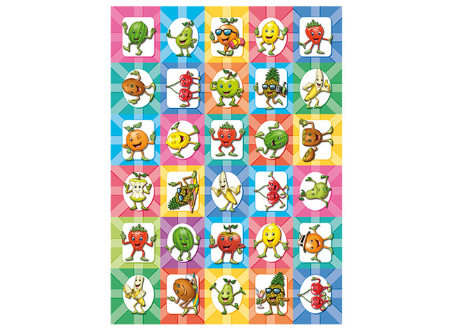 Stickers - Fantasie - Smileys - Fruitjes - 35 Motieven - Set Van 700 Assorti