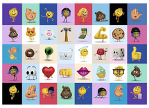 Beloningsstickers - fantasie - emoji's