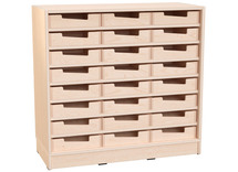Naturo - M kast met 24 kleine kisten, open, met plint