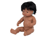 Poppen - babypop - Miniland - Latijns Amerikaanse jongen met gehoorapparaat - Special Needs - 38 cm - per stuk