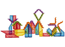 Bouwset - vormen - Weplay Crystal Village - transparante kleurenstad - met opdrachtkaarten - per set