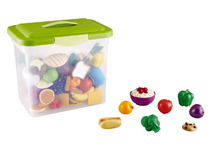 Speelgoed - imitatievoeding - Learning Resources New Sprouts Classroom Play Food Set - eetset - kunststof - met opbergkist - set van 101 assorti