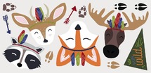 Muurstickers - Woodland Animals