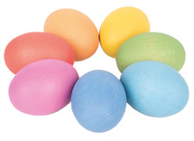 Open-ended - regenboog eitjes - hout - gekleurd - set van 7 assorti