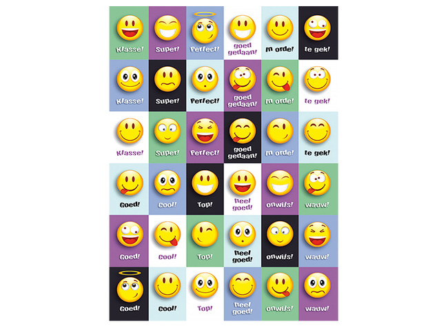 Stickers - Smileys - Met Teksten - 36 Motieven - Set Van 720 Assorti