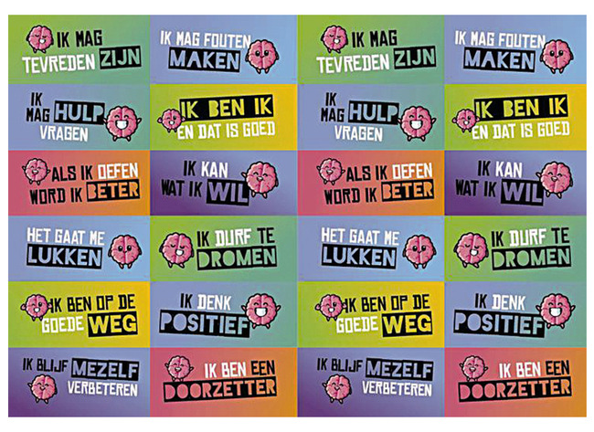 Beloningsstickers - Teksten -krachtstickers