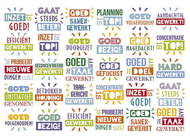Stickers - Met Tekst - Mindset - Per Set