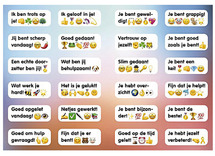 Beloningsstickers - teksten -complimenten