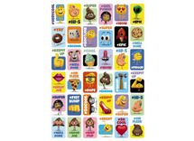Beloningsstickers - teksten -emoji's met hashtags