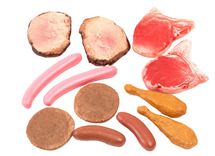 Voeding - imitatie - vleesplank - 12 stuks