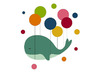 Muurstickers - Walvis Met Ballonnen
