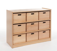 Kast Basic, Met 2 Planken En 9 Kisten
