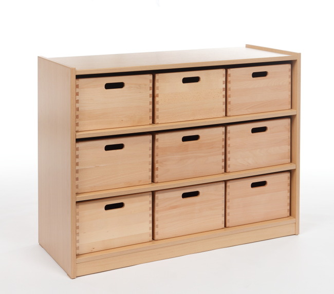 Kast Basic, Met 2 Planken En 9 Kisten