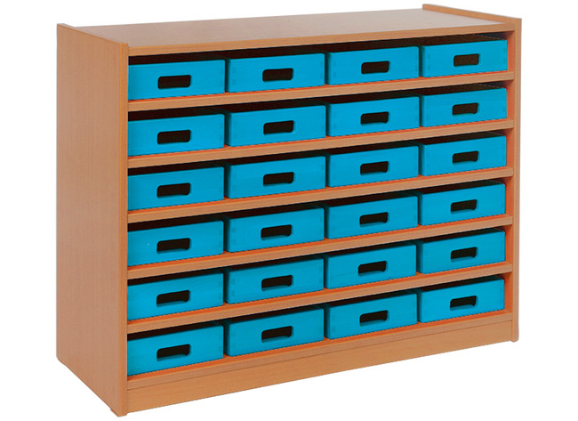Kast Basic, Met 5 Planken En 24 Kisten