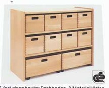 Kast Basic, Met 2 Planken, 8 Kisten En 2 Rolkisten