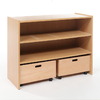 Kast Basic, Met 2 Planken En 2 Rolkisten