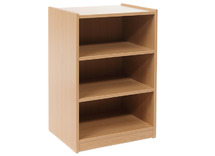 Kast - Basic - 1 Kolom - Met 2 Planken - onderstel beuk - per stuk
