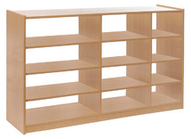 Kast - Basic 1 M - Ruimtedelingskast - 9 Planken - Zonder Laden En Zonder Rug - beuk - per stuk