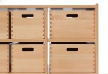 Kast - Basic - Ruimtedelingskast Met 15 Kisten - Zonder Rug - beuk - kist appelgroen - per stuk