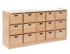 Kast Basic, Ruimtedelingskast Met 15 Kisten, Zonder Rug