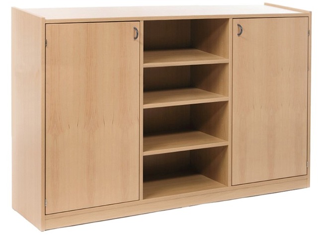 Kast Basic 1 M, Ruimtedelingskast Met 2 Deuren, Met Rug