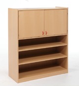 Kast Basic, Met 4 Planken En 2 Deuren Bovenaan