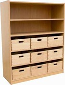 Kast Basic, Met 4 Planken En 9 Kisten