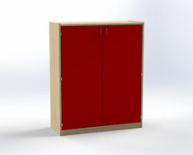 Frame esdoorn - deuren rood