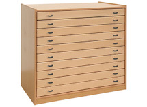 Kast - Basic 1 M - Met 10 Laden - 60D - beuk - lade appelgroen - per stuk