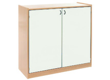 Kast - Basic 1 M - Met 3 Planken En 2 Deuren - beuk - deur appelgroen - per stuk