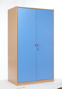 Kast Basic, Hoge Kast Met 5 Planken En 2 Deuren, Met Slot, 60D