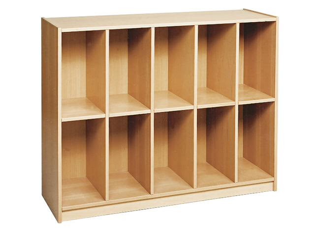 Schooltassenkast - Met 10 Vakken - Wit - Per Stuk