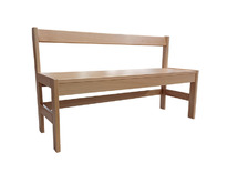 Zitbank - Met Leuning - 100 cm x 35 cm x 26 cm - beuk - per stuk