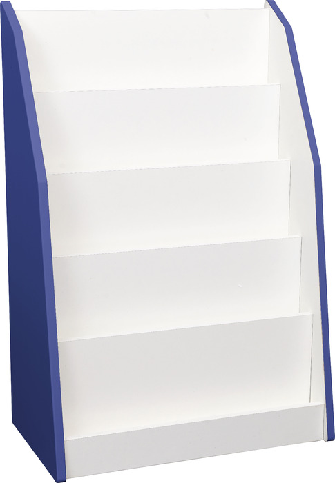 Quadro - Boekenkast. - Wit - Zijpaneel Zijwand Blauw - Per Stuk