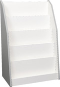 Quadro - Boekenkast. - wit - zijpaneel zijwand grijs - per stuk