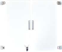 Quadro - middelgrote deuren met slot, per paar - wit